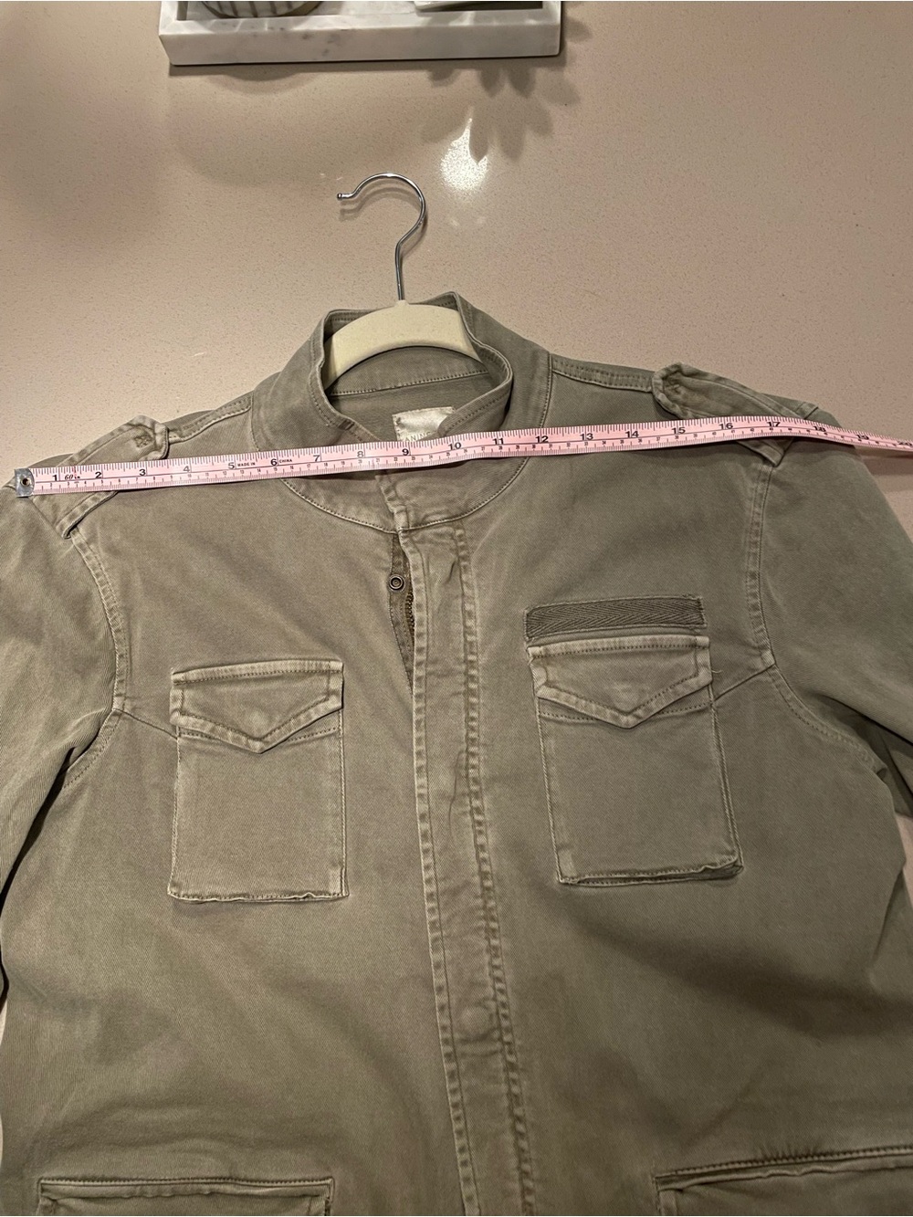 Anine Bing Washed Olive Utility Field Jacket - Picture 8 of 8